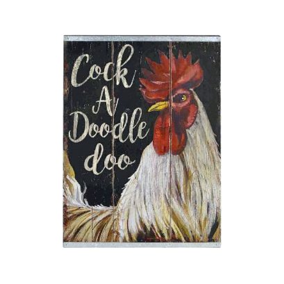 Vintage Rooster Pallet Wall Plaque