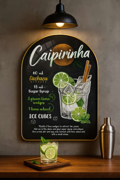 COCKTAIL /GOLD FRAME WALL Decor