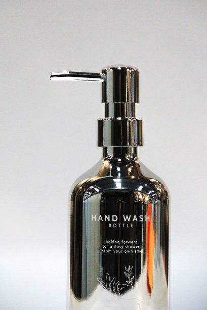 500ml.Shiny Silver Refill Bottle