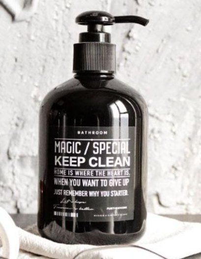 ขวด PET สีดำชา 300ml ทรง Chubby ลาย Magic