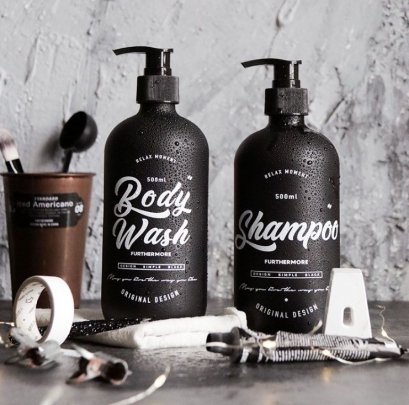 500ml. Glass Sanitizer Bottle / Matt Black