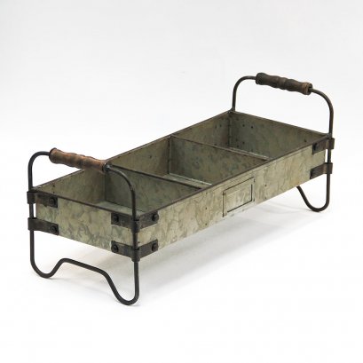 3 Compartment Galvanized Tray
