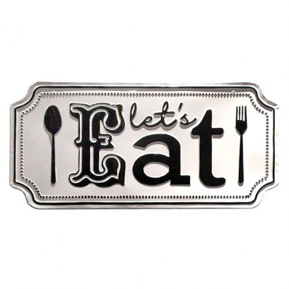 ป้ายเหล็ก Let&#039;s Eat, Metal Wall Art