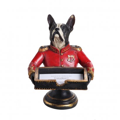Resin Boston Terrier Card Holder