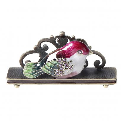 Enamel Business Card Holder w/ Bird, 3 Styles