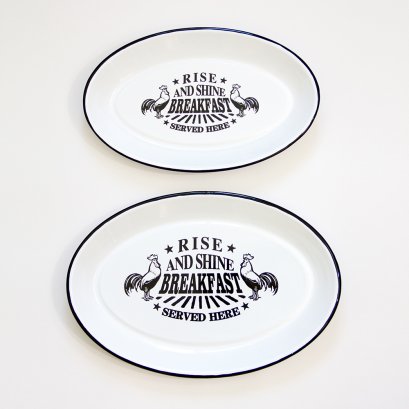 Baking and Serving Enamel Tray, Vintage Farm Series