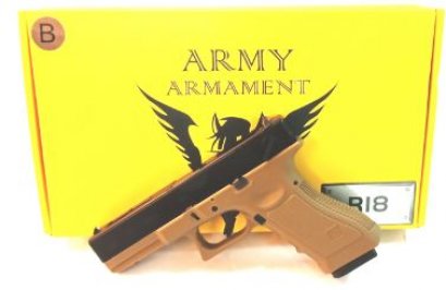 ARMYรุ่นGLOCK18Gen3ปืนสั้นระบบแก๊สโบลว์แบ็คยิงฟูออโต้ได้