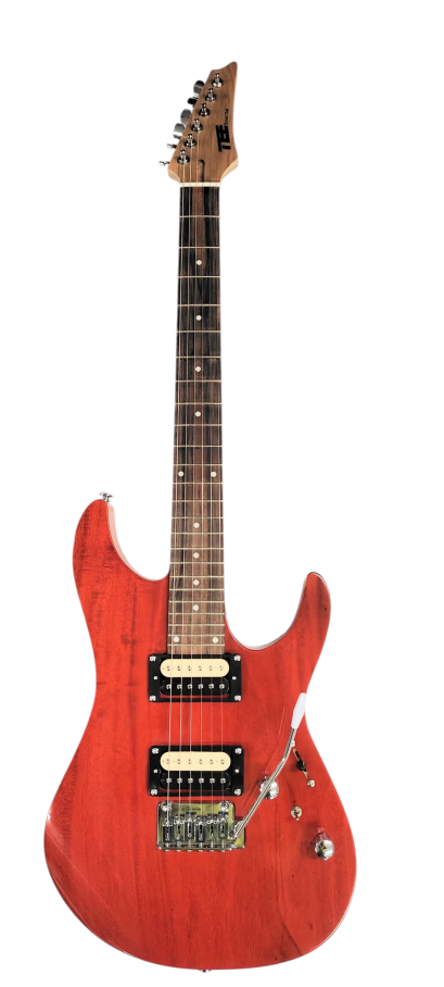 กีตาร์ไฟฟ้าแบรนด์TEEสีแดงอมส้มโปรของแถมมากมายพร้อมค่าส่งฟรี