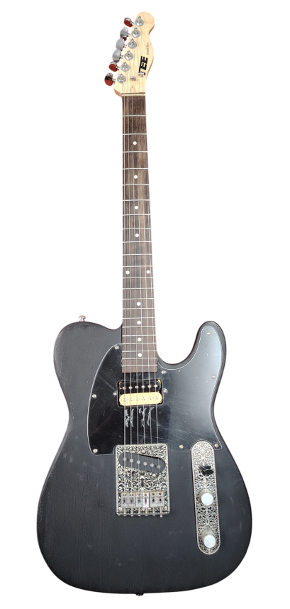 กีตาร์ไฟฟ้าแบรนด์TEEทรงเทเลสีดำด้านสวยเสียงดีเล่นง่ายโปรพร้อมของแถมพร้อมค่าส่งฟรี