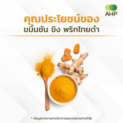 คุณประโยชน์ของขมิ้นชัน ขิง และพริกไทยดำ