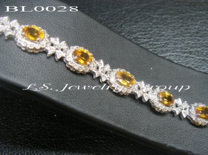 สร้อยข้อมือบุษราคัมจันทบุรีเจียระไน