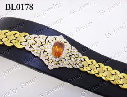 สร้อยข้อมือบุษราคัมธรรมชาติเจียระไน