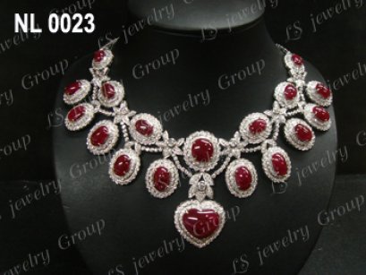 สร้อยคอทับทิมพม่าน้ำธรรมชาติ