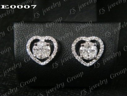 ต่างหูเพชร Heart & Arrow