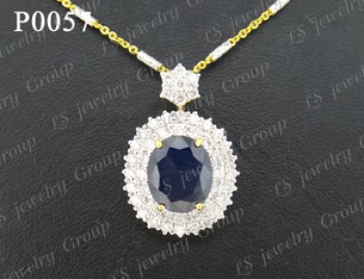 จี้ไพลินซีลอนเจียระไน