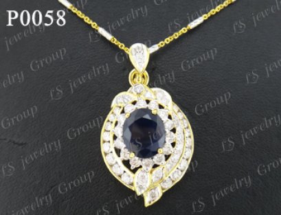 จี้ไพลินซีลอนเจียระไน