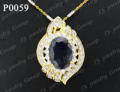 จี้ไพลินซีลอนเจียระไน