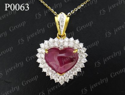 จี้ทับทิมพม่าธรรมชาติ