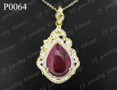 จี้ทับทิมพม่าธรรมชาติ