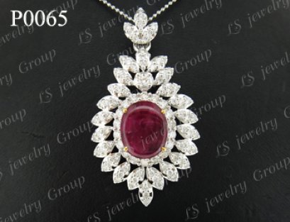 จี้ทับทิมพม่าธรรมชาติ