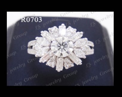 แหวนเพชรแบบแฟนซี (Diamonds Ring) เพชร Heart&Arrow - Russian Cut