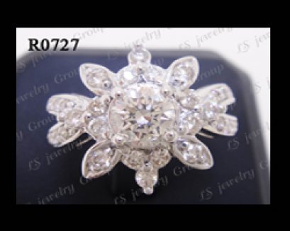 แหวนเพชรแบบแฟนซี (Diamonds Ring) เพชร Heart&Arrow - Russian Cut