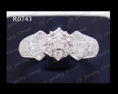 แหวนเพชรแบบแฟนซี (Diamonds Ring) เพชร Heart & Arrow - Russian Cut