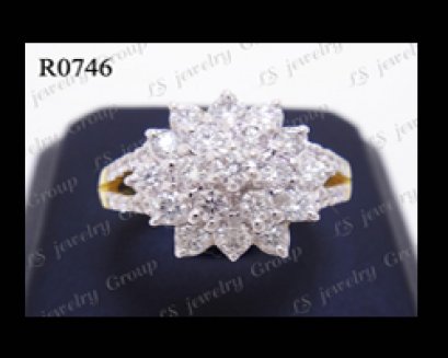 แหวนเพชร (Diamonds Ring) เพชร Heart & Arrow - Russian Cut