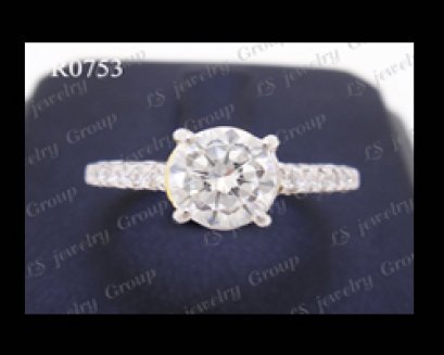 แหวนเพชรชู (Diamonds Ring) เพชร Heart & Arrow - Russian Cut