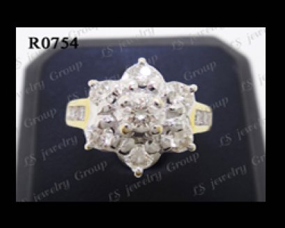 แหวนเพชร (Diamonds Ring) ล้อมเพชร Heart & Arrow - Russian Cut