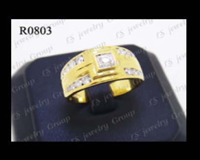 แหวนเพชรชาย (Diamonds Ring) เพชร Heart & Arrow - Russian Cut