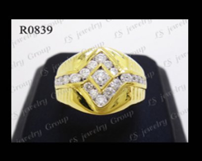 แหวนเพชรชาย (Diamonds Ring) เพชร Heart & Arrow - Russian Cut