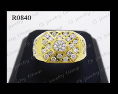 แหวนเพชรชาย (Diamonds Ring) เพชร Heart & Arrow - Russian Cut