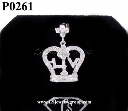 จี้เพชรกระจุกรูปมงกุฎ  Heart &amp; Arrow – Russian Cut