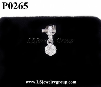 จี้เพชรห้อยเพชรกระจุก Heart &amp; Arrow – Russian Cut