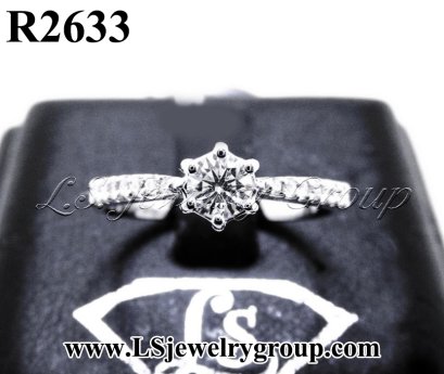 แหวนเพชรแท้ธรรมชาติ (Natural Diamonds) 0.42 Ct.