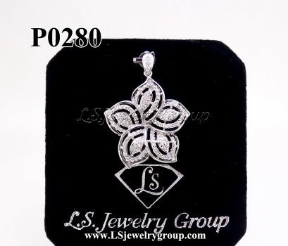 จี้เพชรแท้ธรรมชาติ 0.70 Ct. น้ำ100-99% เพชรแท้ธรรมชาติ H&amp;A-รัชเชี่ยนคัท 104 เม็ด  White gold เปอร์เซ็นต์สูงสุด หนัก 7.30 g.