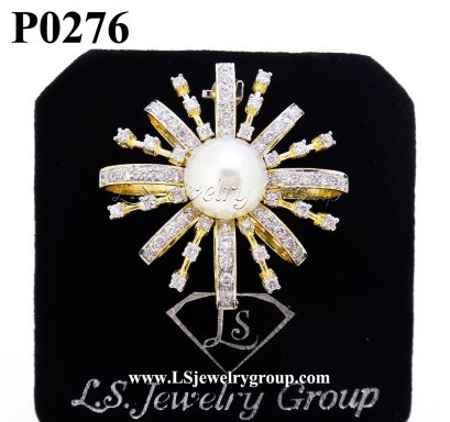 จี้เพชรแท้ธรรมชาติ 2.20 Ct. น้ำ100-99% เพชรแท้ธรรมชาติ H&amp;A-รัชเชี่ยนคัท 77 เม็ด  ทองคำเปอร์เซ็นต์สูงสุด หนัก 15.500 g.