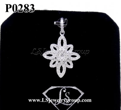 จี้เพชรแท้ธรรมชาติ (Natural Diamonds)  น้ำงามที่สุด (Perfect Heart&amp;Arrow Ideal Cut) 1.05 Ct.  เพชรแท้ธรรมชาติ H&amp;A-รัชเชี่ยนคัท 84 เม็ด (น้ำ100-99%) ทองคำเปอร์เซ็นต์สูงสุด หนัก 2.700 g.