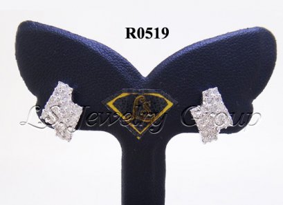 ต่างหูเพชร 4 แถว  0.85 Ct.  เพชร H&amp;A