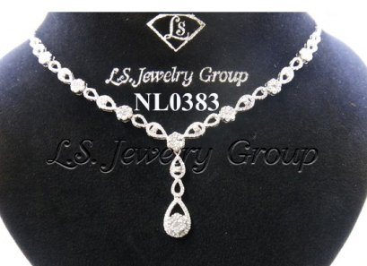 สร้อยคอเพชรห้อยเพชรหยดน้ำ 3.50 Ct. น้ำ99%