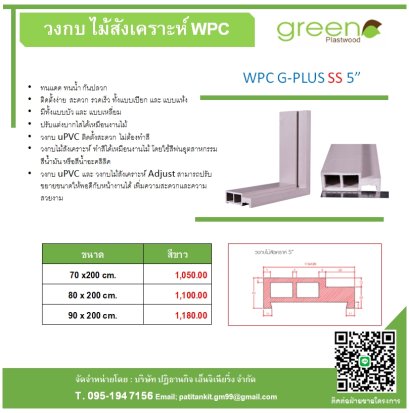 วงกบไม้สังเคราะห์ WPC