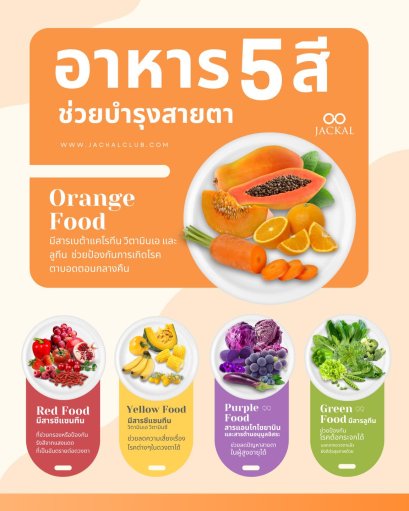 สายตาดีง่ายๆ ด้วยการกินอาหาร 5 สี | ร้านแว่นตา Jackal เชียงใหม่