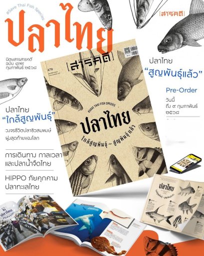 Pre-order นิตยสารสารคดี ฉบับที่ 479 กุมภาพันธ์ 2568 ปลาไทย ใกล้สูญพันธ์ุ - สูญพันธ์ุแล้ว / สารคดี