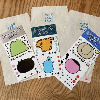 Set 3 แผ่น Sticker Drawing Math / ภัทรีดา ประสานทอง