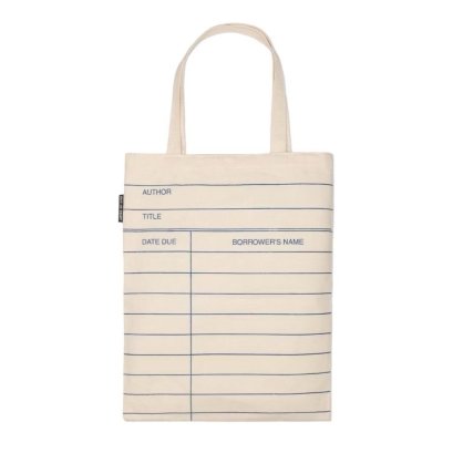 (มี 4 สีให้เลือก) Tote Bag กระเป๋าผ้าลายบัตรยืมคืนห้องสมุด Library Card tote bag  / Out of Print