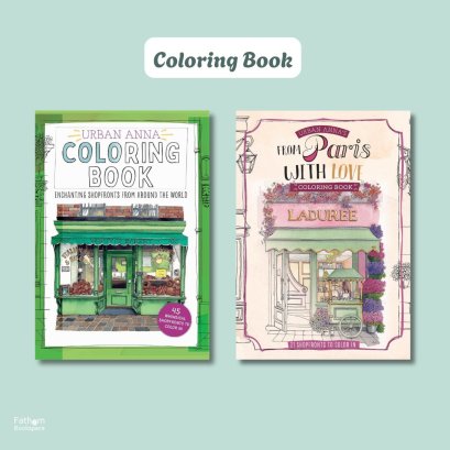 (Pre-order) Urban Anna Coloring Book: Enchanting Shopfronts - From Paris with Love / Astrid Wielinga