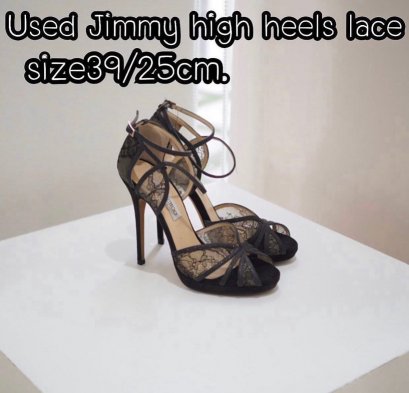 JIMMY CHOO HIGH HEELS BLACK SIZE39