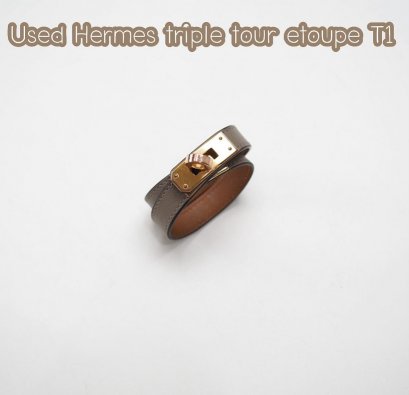 Hermes TRIPLE TOUR ETOUPE SIZET1