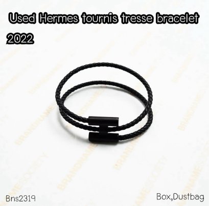 Hermes tournis tresse bracelet noir 2022